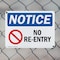 Signmission No Re-Entry OSHA Notice Sign, Plastic, 10in W x 7in L, 2PK OS-2PACK-NS-P-710-L-14770 - alternate 5